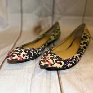 Nine West Multicolor Leopard Flats